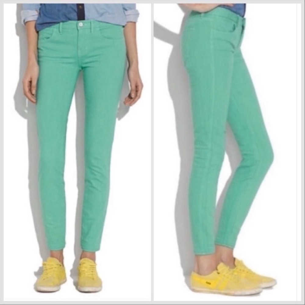 Madewell Women’s Skinny Skinny Ankle Mint Green Jeans Size 26